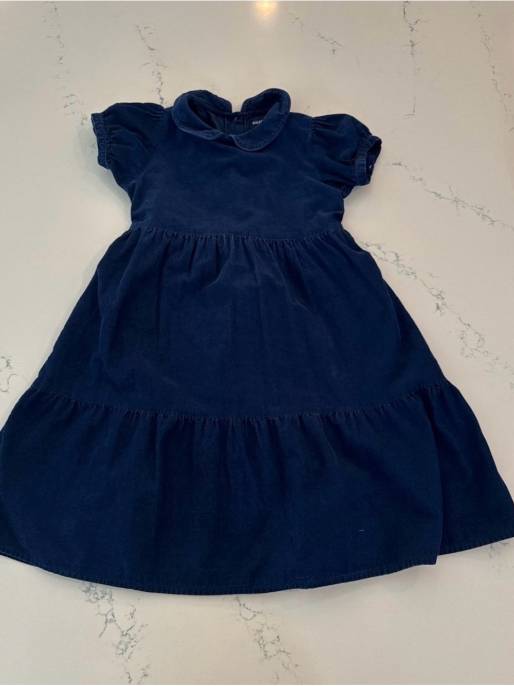 Ralph Lauren Girls Navy Corduroy Dress - Size 6 - Perfect Condition
